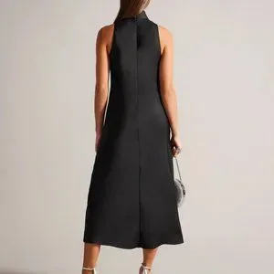 TED BAKERブラックドレス Amazon.com: Ted Baker Glitzia Metallic Skater Dress Black 4